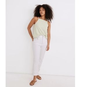 Madewell The High-Rise Slim Boyjean in Tile White